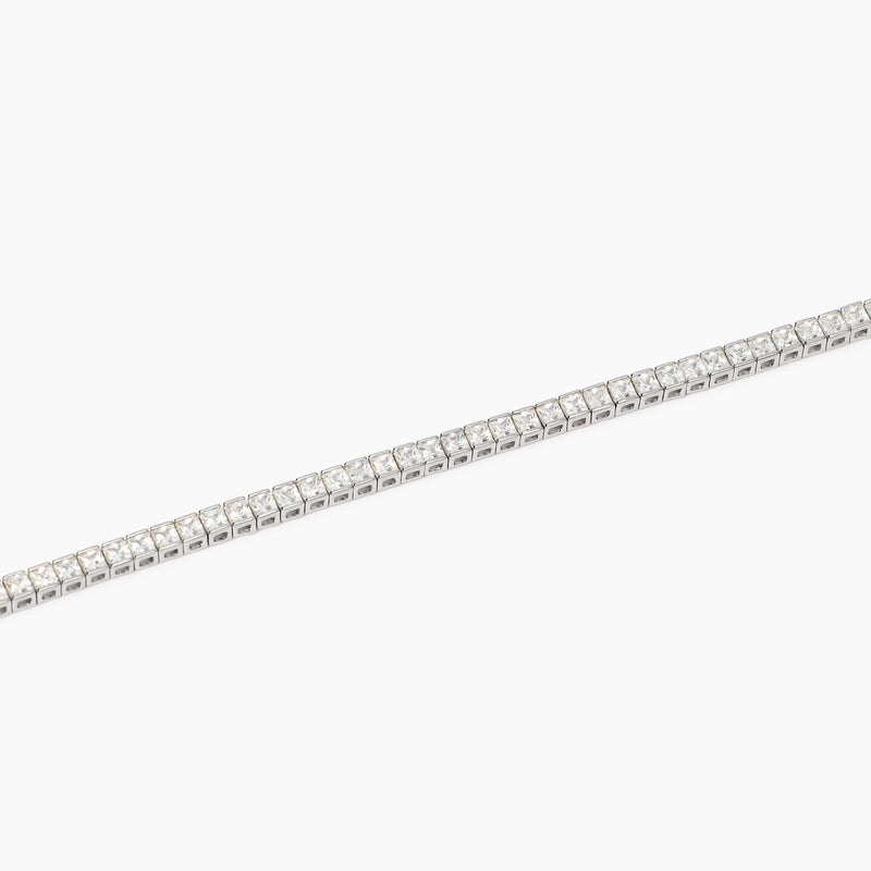 Bracciale tennis uomo con zirconi bianchi Tennis Club