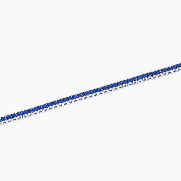 Bracciale tennis uomo con zaffiri sintetici Tennis Club