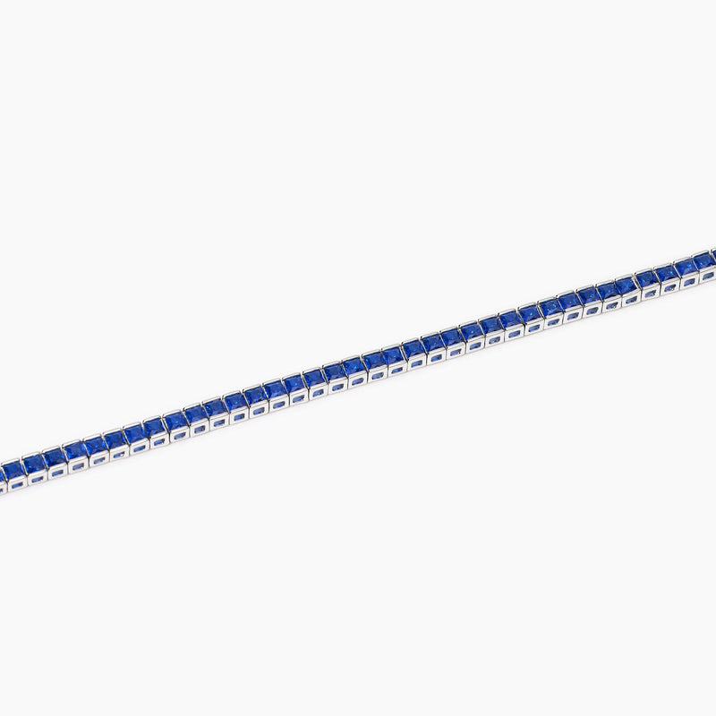 Bracciale tennis uomo con zaffiri sintetici Tennis Club