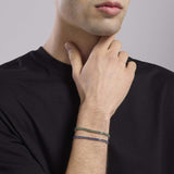 Bracciale tennis uomo con zaffiri sintetici Tennis Club