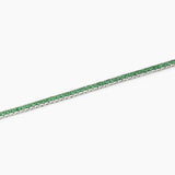 Bracciale tennis uomo con smeraldi sintetici Tennis Club