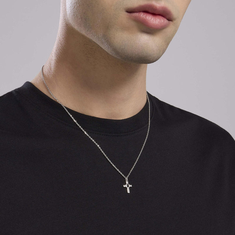 Collana uomo con ciondolo croce Mystical