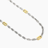 Collana uomo con elementi placcati oro Skipper