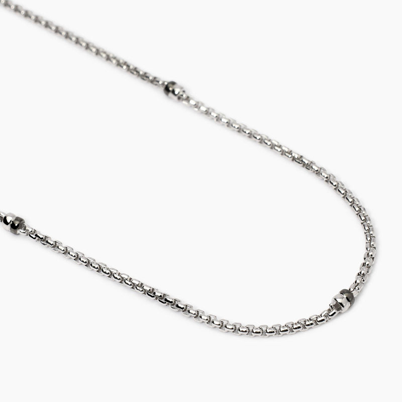 Collana uomo con catena veneta ed elementi bruniti Montecarlo