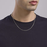 Collana uomo con catena veneta ed elementi bruniti Montecarlo