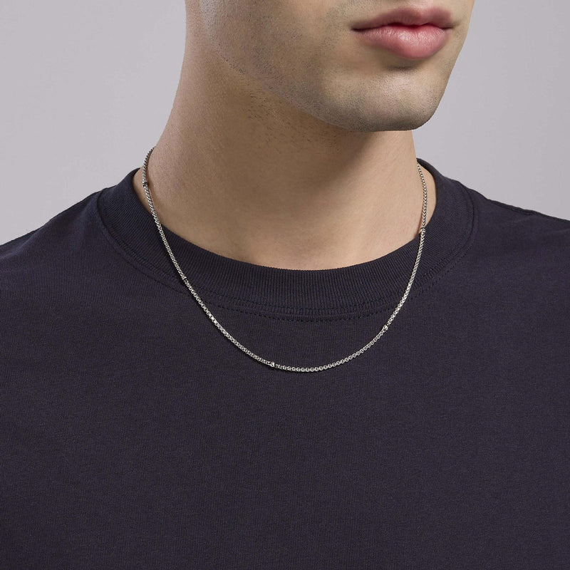 Collana uomo con catena veneta ed elementi bruniti Montecarlo