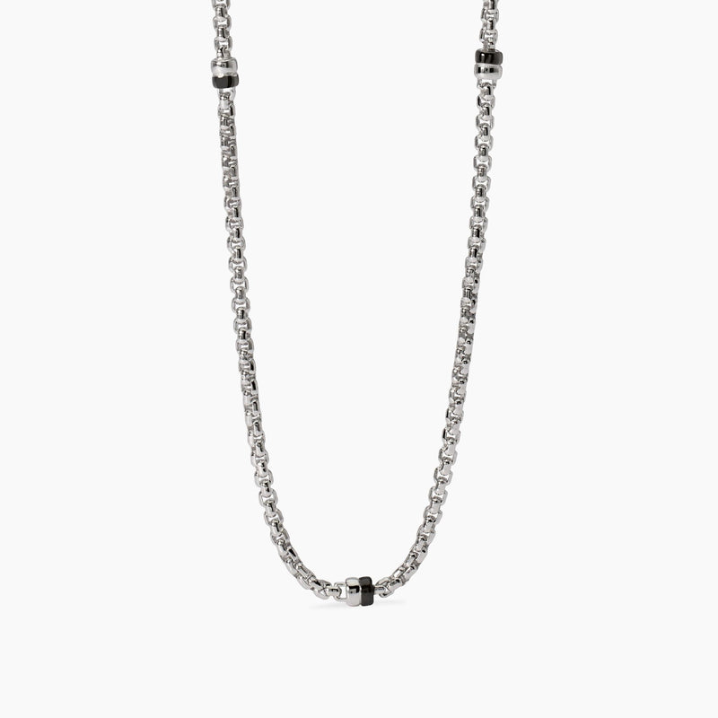 Collana uomo con catena veneta ed elementi bruniti Montecarlo