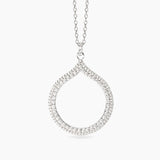 Girocollo in argento con pendete goccia in zirconi Penelope