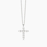 Girocollo con pendente croce in zirconi Divina