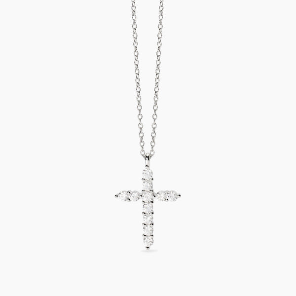 Girocollo con pendente croce in zirconi Divina
