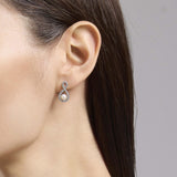 Orecchini con infinito in zirconi e perle coltivate Endless