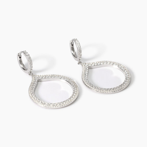 Orecchini a cerchio con pendente goccia Penelope