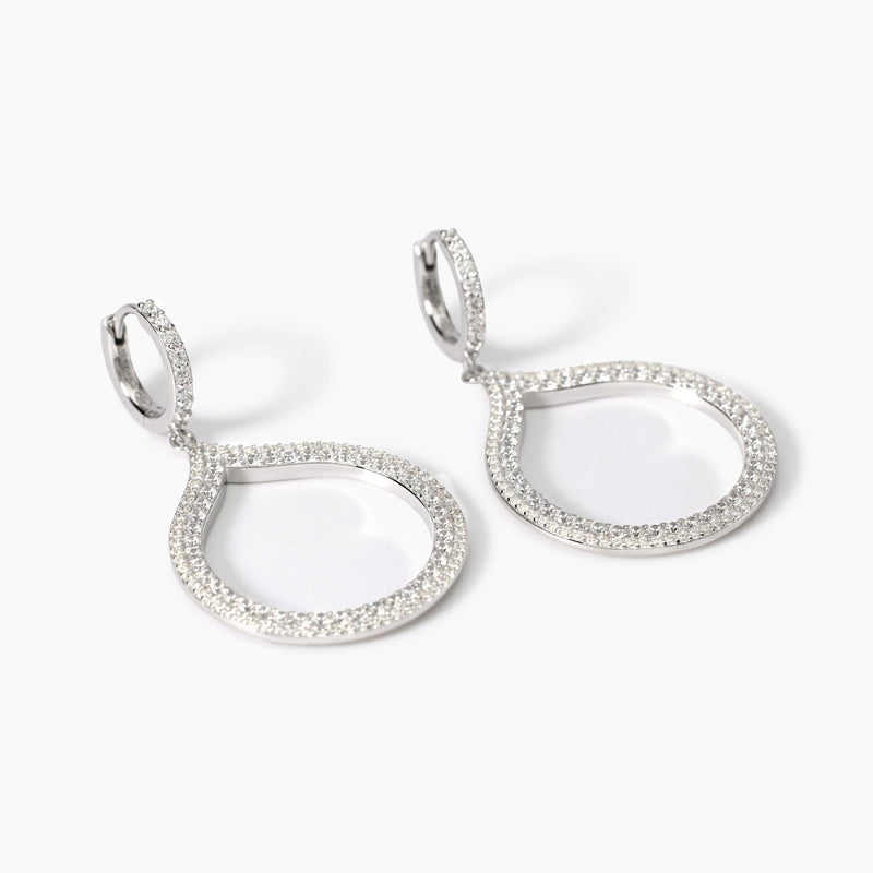 Orecchini a cerchio con pendente goccia Penelope