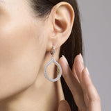 Orecchini a cerchio con pendente goccia Penelope