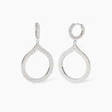 Orecchini a cerchio con pendente goccia Penelope