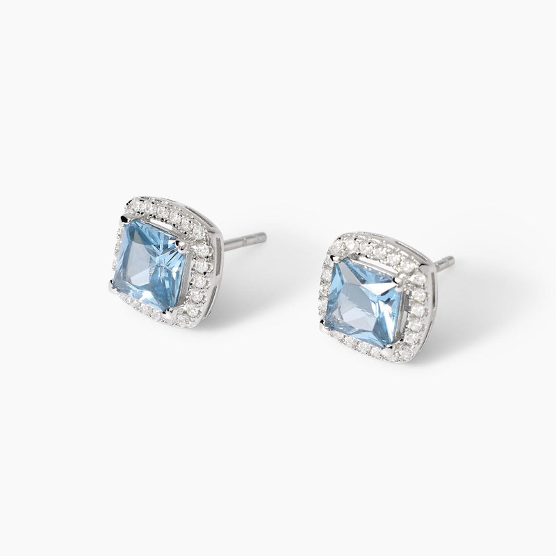 Orecchini con acquamarina sintetica taglio cuore Cool or Rétro?