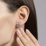 Orecchini con acquamarina sintetica taglio cuore Cool or Rétro?