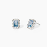 Orecchini con acquamarina sintetica taglio cuore Cool or Rétro?