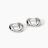 Orecchini a cerchio a forma di goccia allungata Giada