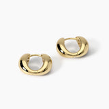 Orecchini a cerchio a forma di goccia allungata Giada