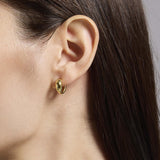 Orecchini a cerchio a forma di goccia allungata Giada