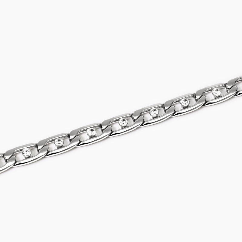 Bracciale con catena groumette e cristalli Style 06