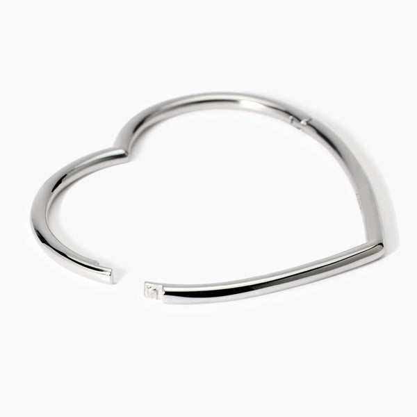 Bracciale rigido a cuore in acciaio Style 15