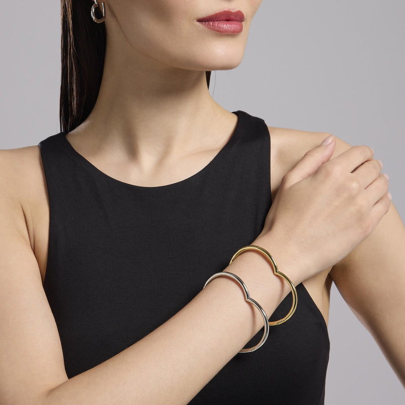 Bracciale rigido a cuore in acciaio Style 15
