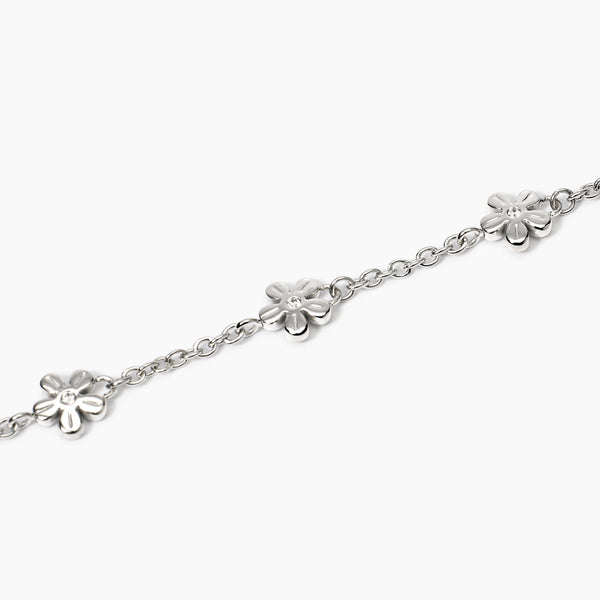 Bracciale con catena rolò e fiori Style 17
