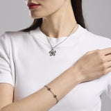 Bracciale con catena rolò e fiori Style 17
