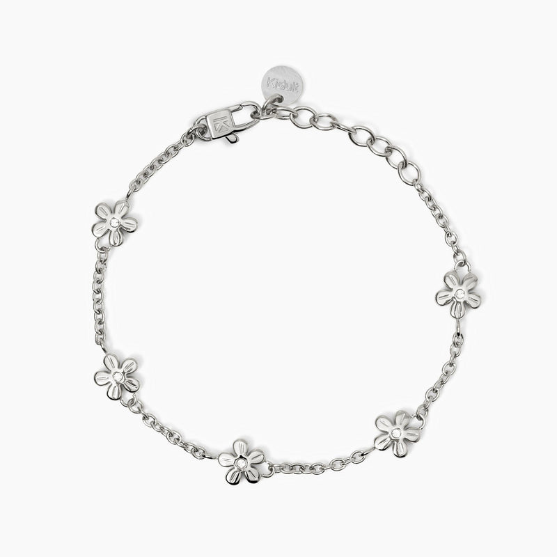 Bracciale con catena rolò e fiori Style 17