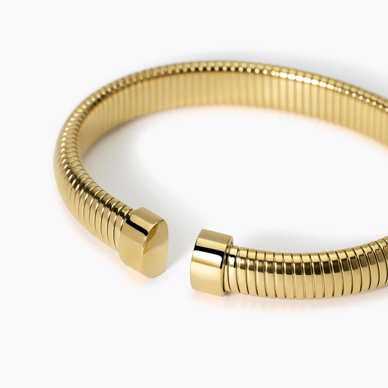 Bracciale tubogas in acciaio dorato Style 13