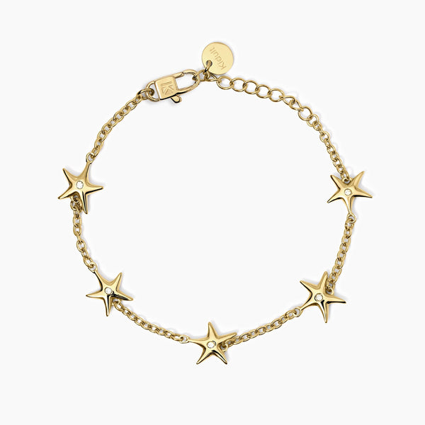 Bracciale dorato con ciondoli stella marina Style 18