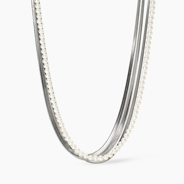 Girocollo con catene e perle conchiglia Style 14