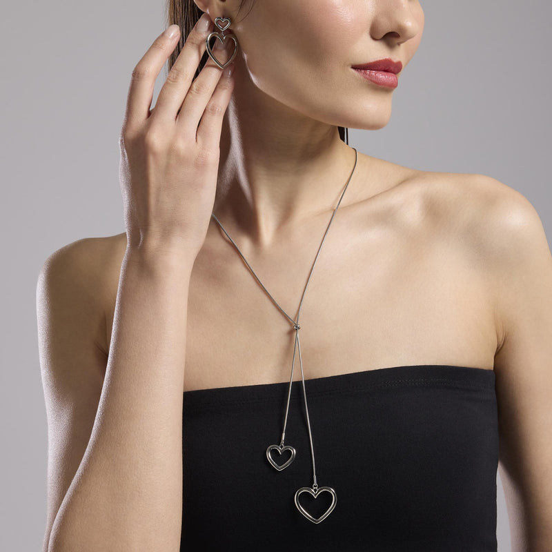 Collana con catena snake e cuori Style 15
