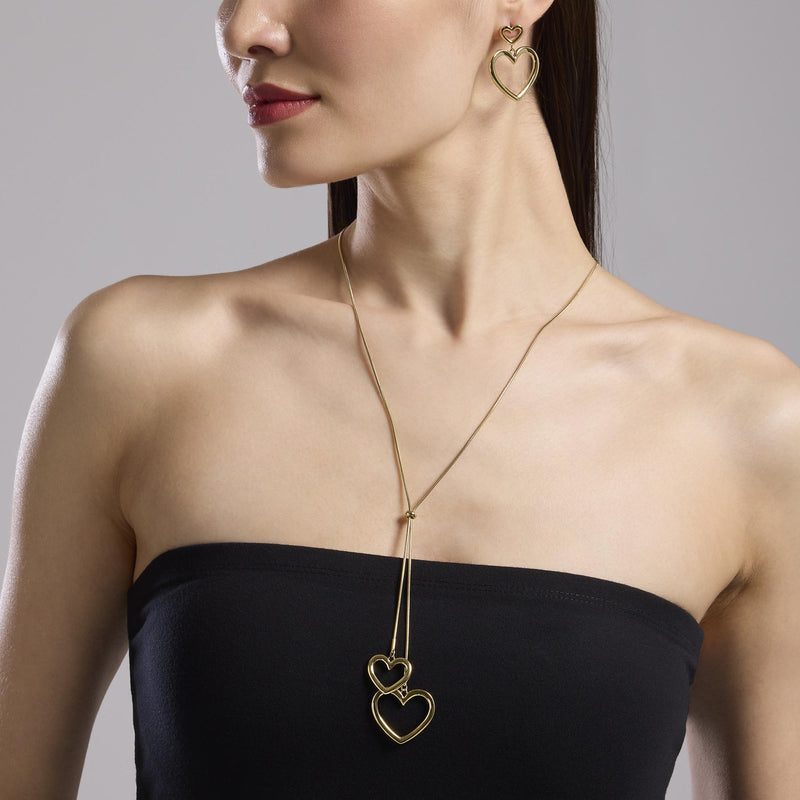 Collana con catena snake e cuori Style 15