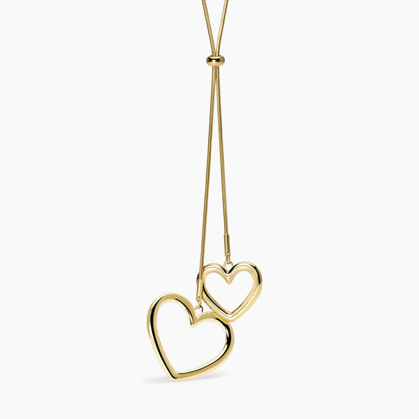 Collana con catena snake e cuori Style 15