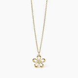 Girocollo in acciaio dorato con fiore Style 17