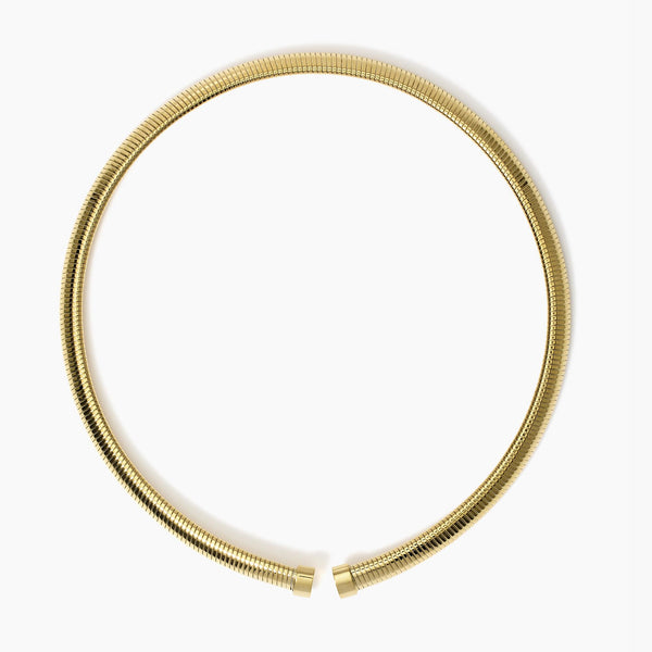 Girocollo tubogas in acciaio dorato Style 13
