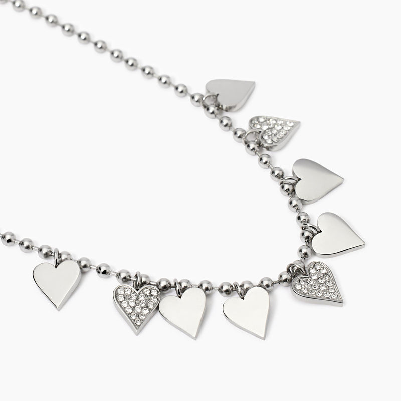 Girocollo con catena a sfere e cuori Style 18
