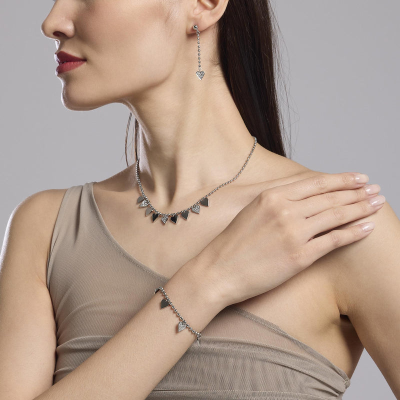 Girocollo con catena a sfere e cuori Style 18