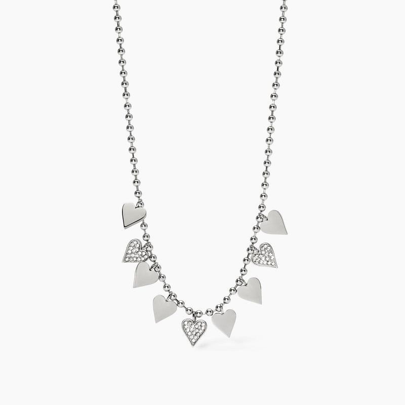 Girocollo con catena a sfere e cuori Style 18