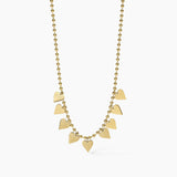Girocollo dorato con catena a sfere e cuori Style 18
