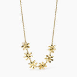 Girocollo dorato con fiori effetto martellato Style 16