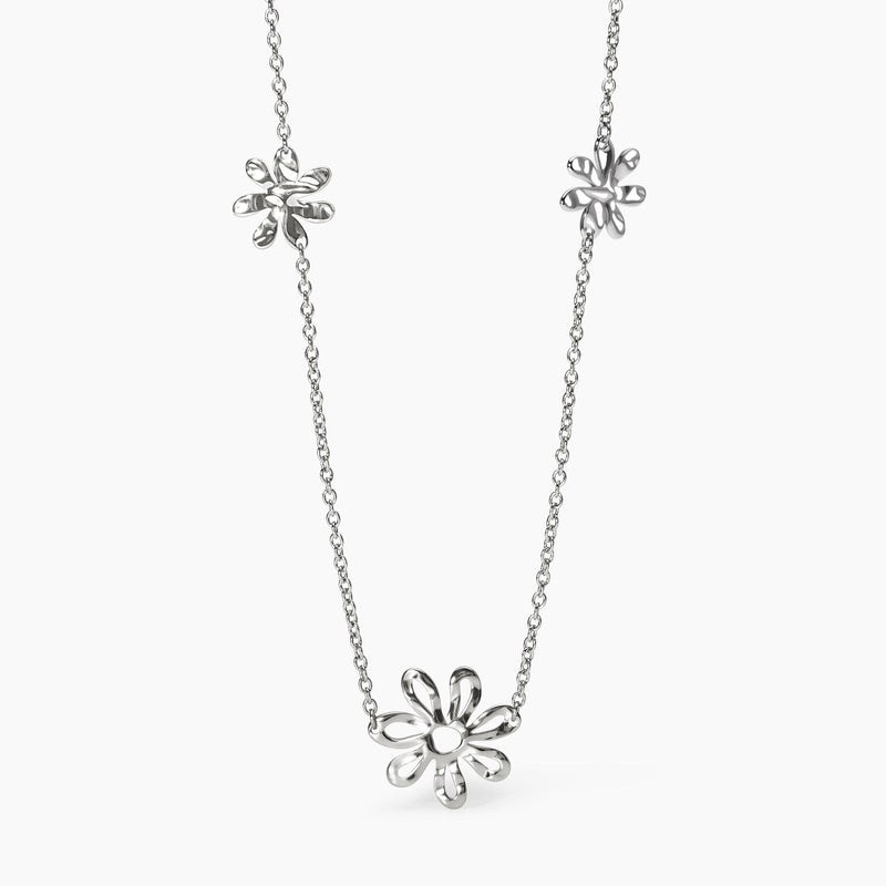 Girocollo con fiori effetto martellato Style 16