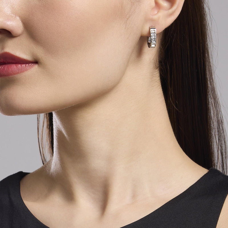 Orecchini in acciaio con cristalli Style 21