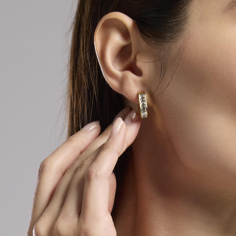 Orecchini in acciaio dorato con cristalli Style 21