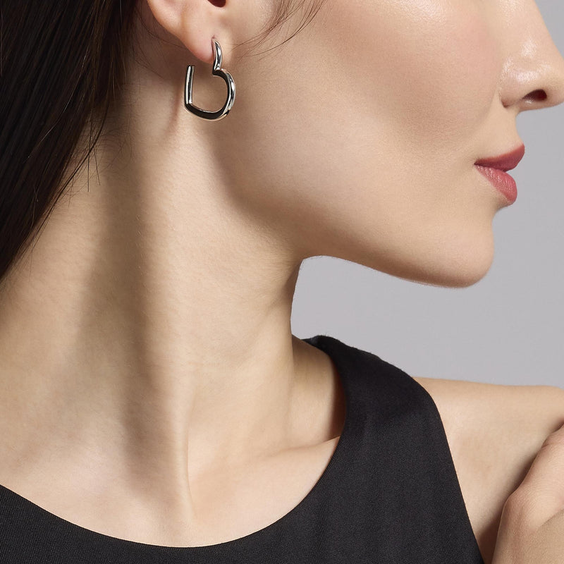 Orecchini a cerchio cuore Style 15