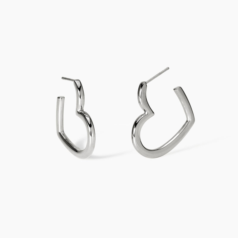 Orecchini a cerchio cuore Style 15