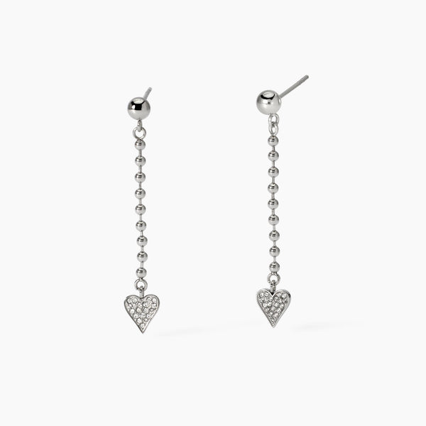 Orecchini pendenti con cuori in cristalli Style 18